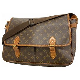 Borsa a tracolla Louis Vuitton Monogram Gibeciere GM Marrone