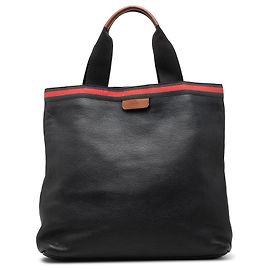 Tote em couro de bezerro preto Web Gucci Preto