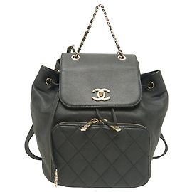 Chanel Black Business Affinity Caviar Backpack Black