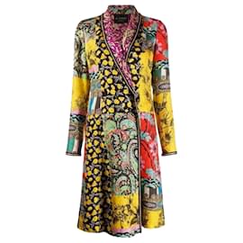 Etro Silk Coat Yellow Yellow