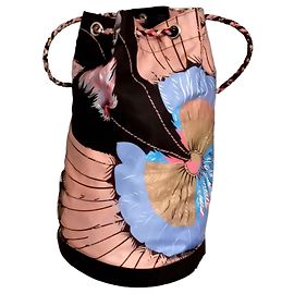 Hermès "Feathers and Flowers" Beutel Braun Schwarz Pink Weiß Rot Blau