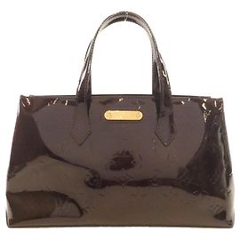 Louis Vuitton Vernis Wilshire PM Handbag in Amarante Dark red
