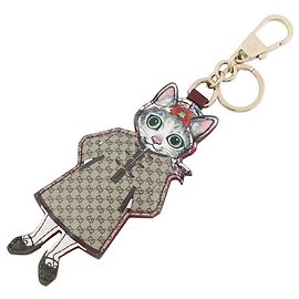 Gucci Accessorio Portachiavi - Higuchi Yuko Cat Keychain Multicolore Beige