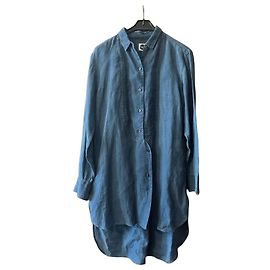 Autre Marque Bagutta Camicia Lunga Denim Blu Blu
