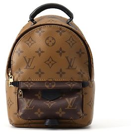 Louis Vuitton Monogram Reverse Palm Springs Mini Backpack Brown Black