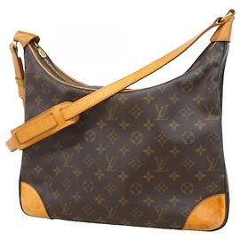 Borsa a tracolla Louis Vuitton Monogram Boulogne 35 Marrone