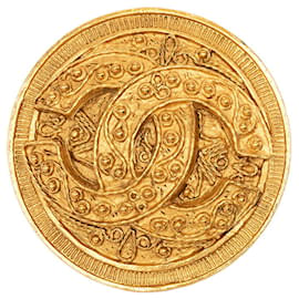 Spilla tonda Chanel Coco Mark D'oro