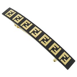 Barrette Fendi nera e oro Nero D'oro