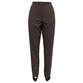 Dries Van Noten Crepe Skinny Pants in Brown Polyester Brown Red