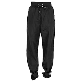 Off White Off-White Ankle Strap Drawstring Track Pants in Black Polyamide Black