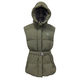 Canada Goose Rayla Weste mit Gürtel aus grünem Polyamid Grün Olivgrün