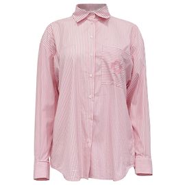 Camicia oversize a righe Maje in cotone rosa Rosa