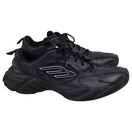 Baskets Monday Balenciaga en cuir noir Noir