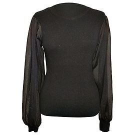 Pull Sabrina en laine noire Ulla Johnson Noir