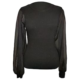 Ulla Johnson Sabrina Pullover aus schwarzer Wolle Schwarz