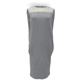Max Mara Sospiro Cape Shift Dress In Light Blue Triacetate Grey