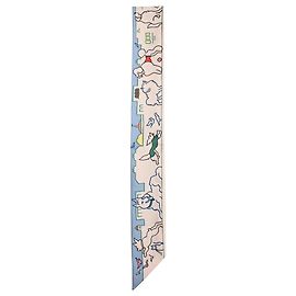 Lenço de seda twill Hermès Les Chiens Parisiens multicolorido Multicor