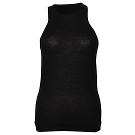 Tom Ford Racer Back Top aus schwarzem Kaschmir Schwarz