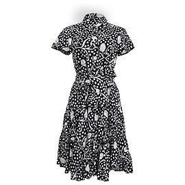 Abito chemisier stampato Diane von Furstenberg in cotone nero Nero