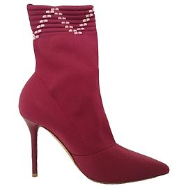Autre Marque Botines Mariah de Malone Souliers en algodón color burdeos Roja Burdeos