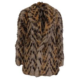 Yves Saint Laurent Manteau Saint Laurent x Mytheresa en fourrure imprimé animal Autre