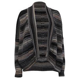 Zadig & Voltaire Tanya Strickjacke mit offenem Front aus mehrfarbiger Wolle Mehrfarben