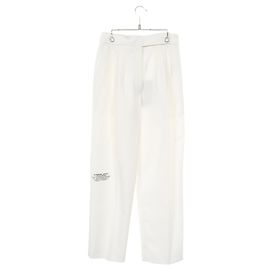 Pantalones de mezcla de lana con estampado Location Burberry Blanco Otro