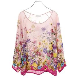 Camicetta in rayon Moncler Rosa Multicolore