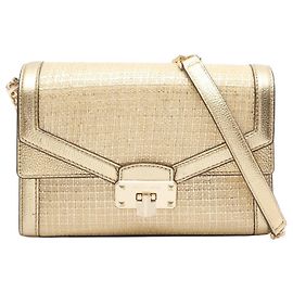 Borsa a tracolla Michael Kors KINSLEY MD in pelle e tessuto D'oro