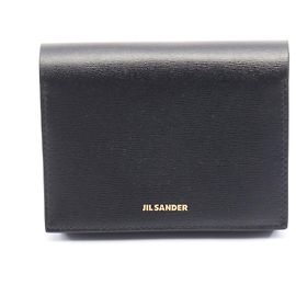 Jil Sander Origami Leather Card Case Black