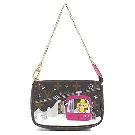 Pochette Louis Vuitton Mini Pochette Accessories Monogram Marrone
