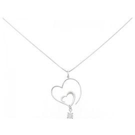 Autre Marque Collana in Au750 e Diamanti Argento