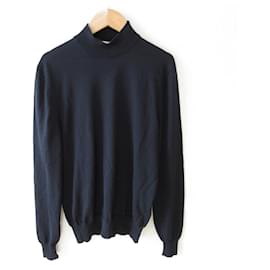 Autre Marque S.moritz High Neck Knit Pullover Blue Navy blue