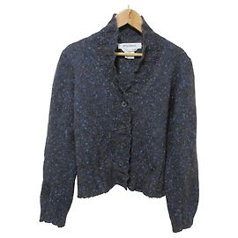 Max Mara SPORTMAX Mohair-Mischung Strickjacke Braun Blau Dunkelbraun