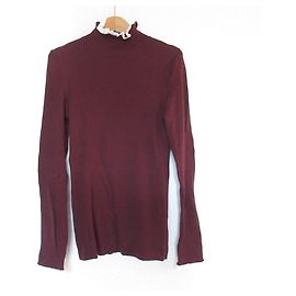 Autre Marque IENA Rollneck-Strickpullover mit Rippstrick Braun Bordeaux