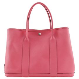 Hermès Sac cabas Hermes Garden Party PM Vau Epsom Rose