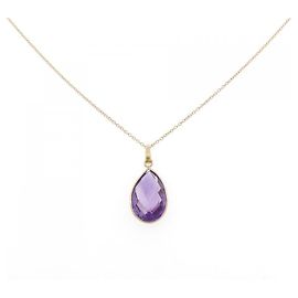 Autre Marque Collier en Améthyste Au750 Doré