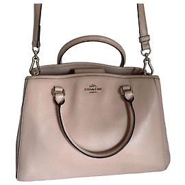Bolsa Coach de couro média Rosa