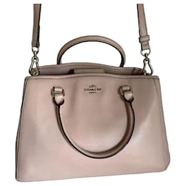 Sac Coach en cuir medium Rose