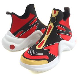 Baskets Arclight en nylon Louis Vuitton Noir Rouge Jaune