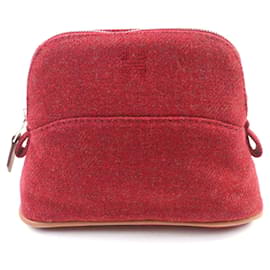 Hermès Hermes Boride Wool Pouch Red