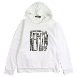 Fendi Baumwoll-Kapuzenpullover Weiß