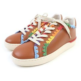 Tênis Lowline Low Top de couro COACH Marrom Bronze
