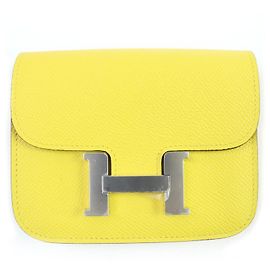 Hermès Hermes Constance Slim Epsom Wallet Yellow