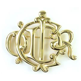 Spilla emblema Christian Dior D'oro