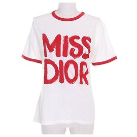 Camiseta de algodón Christian Dior Blanco Otro