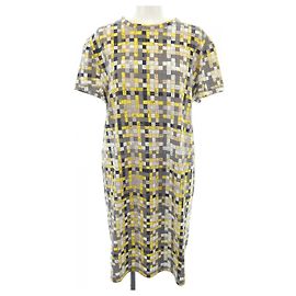 Hermès Vestido Hermes Marrom Amarelo