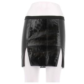 Falda Rick Owens de algodón revestido negra Negro