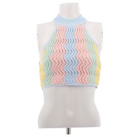 Top de punto Casablanca multicolor de algodón Multicolor
