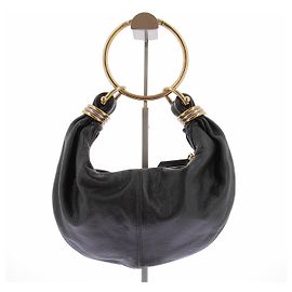 Chloé "Bracelet bag" black leather bag Black